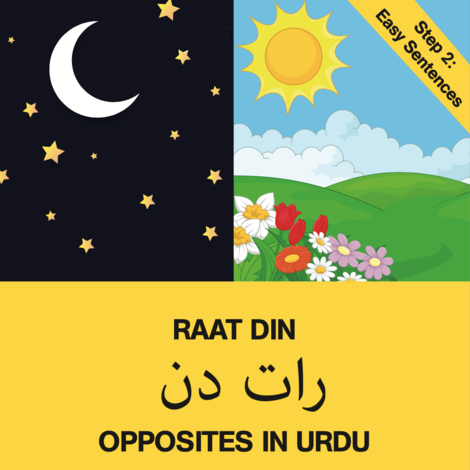 Urdu book Raat Din opposites step 2