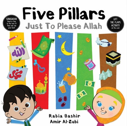 This is a colourful & vibrant board-book teaching mini Muslims about the five pillars of Islam. Lots of adorable diverse characters from around the world provide positive role models for our little ones. There is a ‘lift-the-flap’ memory game at the end adding an element of interactive fun with revision!