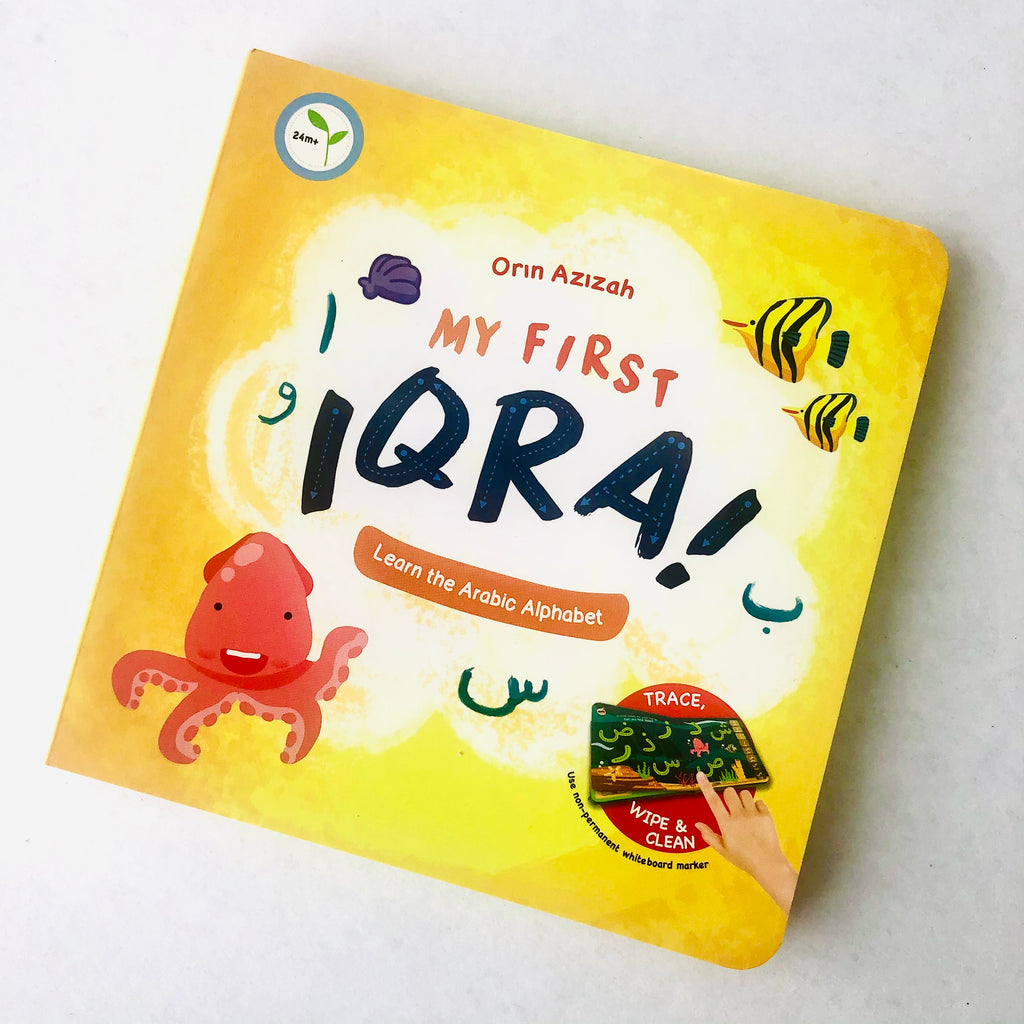 My First Iqra A fun-filled, colourful, interactive book where children can learn and practice the Arabic alphabet in an interactive way. Use your finger to trace the alphabets or use the wipe and clean option to practice. Once mastered the alphabet, you can then learn the various vowels before the next stage of learning a few Arabic words.